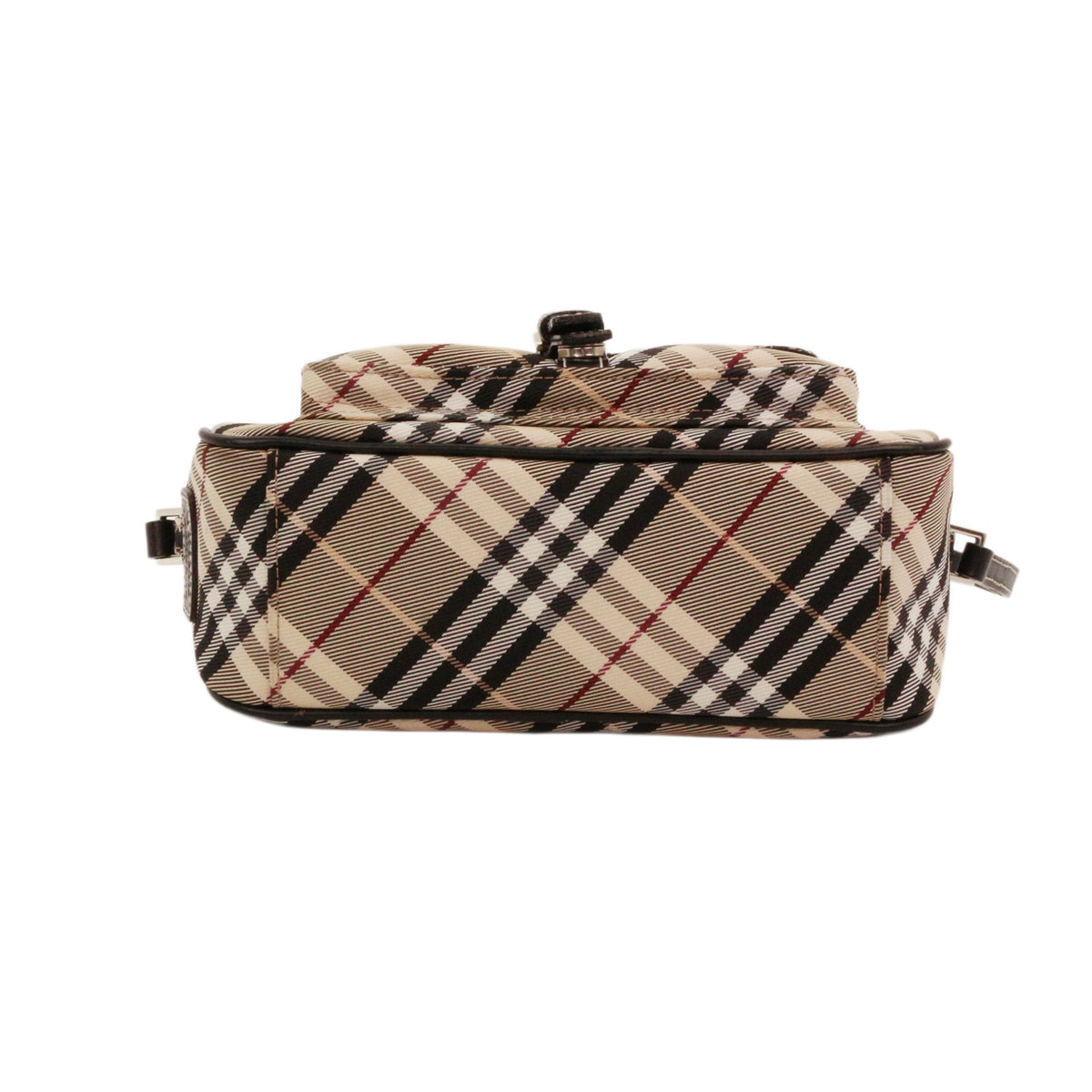 BURBERRY Haymarket Check Canvas & Leather Flap Crossbody Bag [Used]
