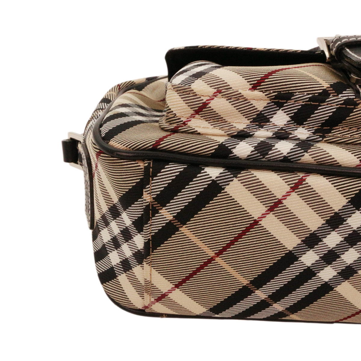 BURBERRY Haymarket Check Canvas & Leather Flap Crossbody Bag [Used]