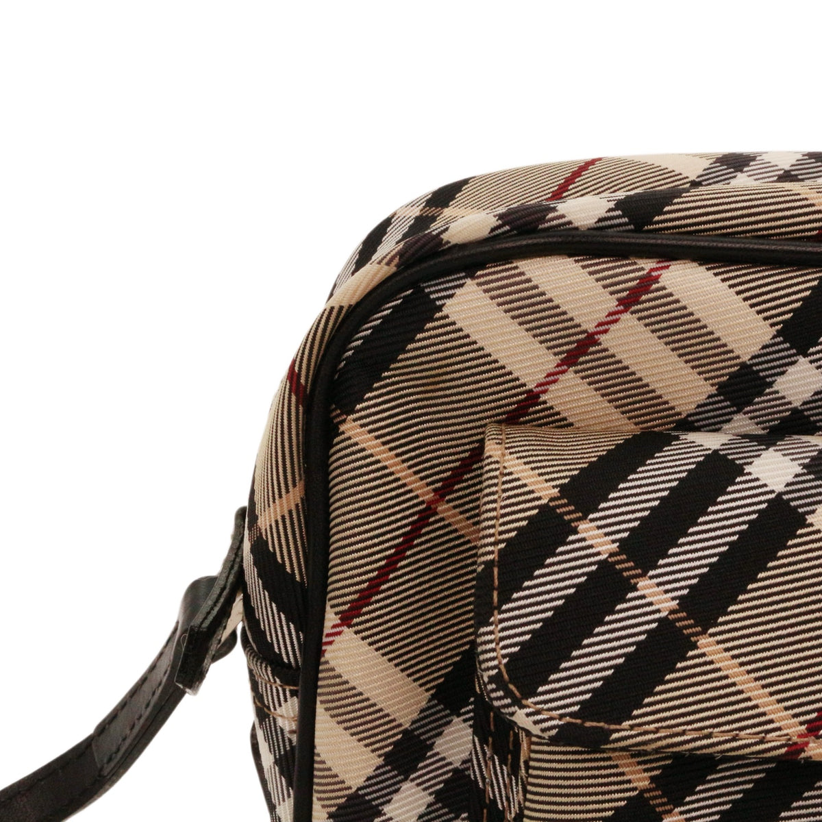 BURBERRY Haymarket Check Canvas & Leather Flap Crossbody Bag [Used]