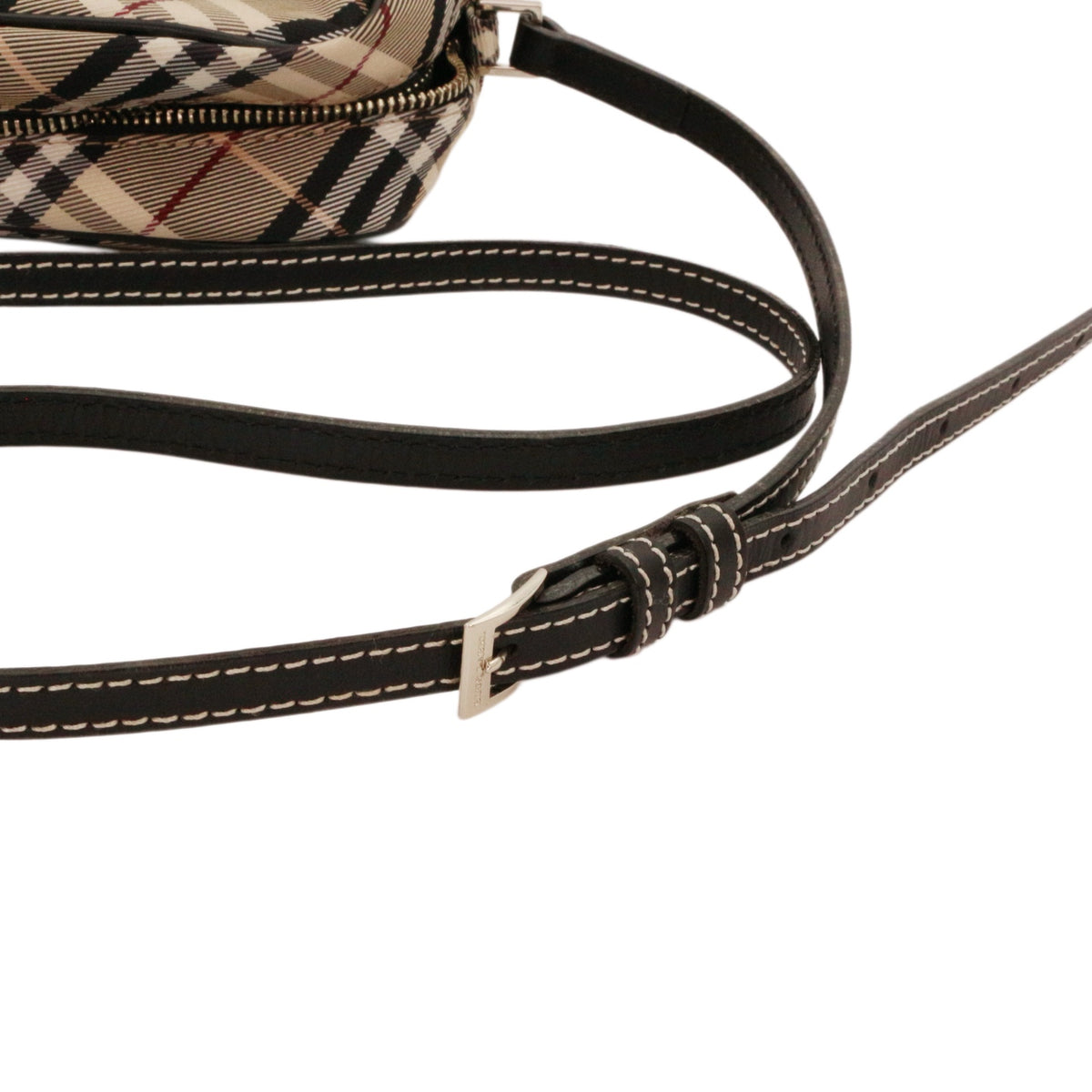 BURBERRY Haymarket Check Canvas & Leather Flap Crossbody Bag [Used]