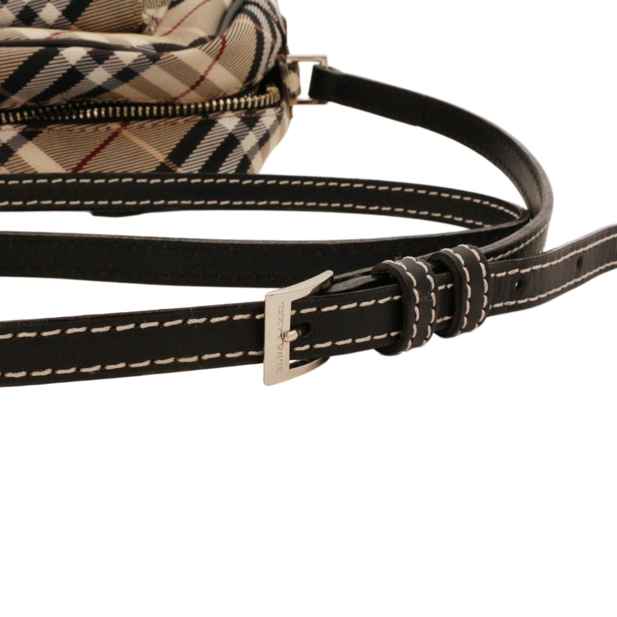 BURBERRY Haymarket Check Canvas & Leather Flap Crossbody Bag [Used]