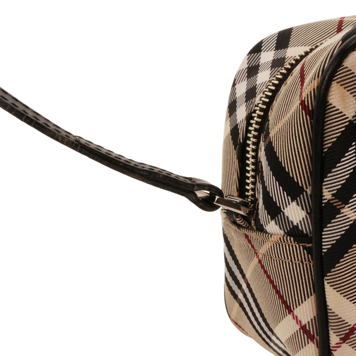 BURBERRY Haymarket Check Canvas & Leather Flap Crossbody Bag [Used]