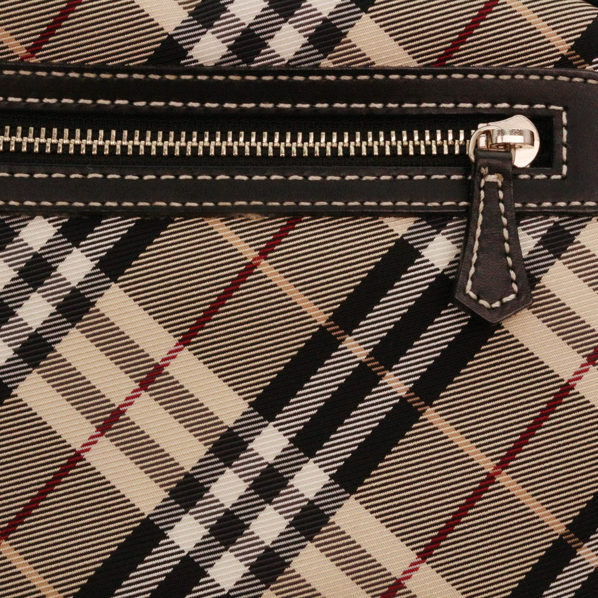 BURBERRY Haymarket Check Canvas & Leather Flap Crossbody Bag [Used]