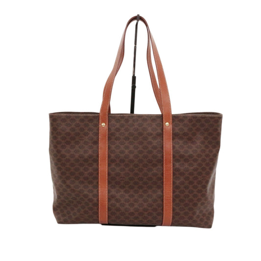 CELINE Brown Macadam Canvas Horizontal Cabas Tote Bag [Used]