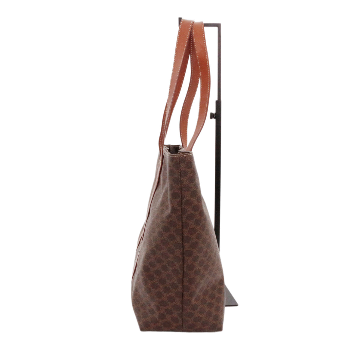 CELINE Brown Macadam Canvas Horizontal Cabas Tote Bag [Used]
