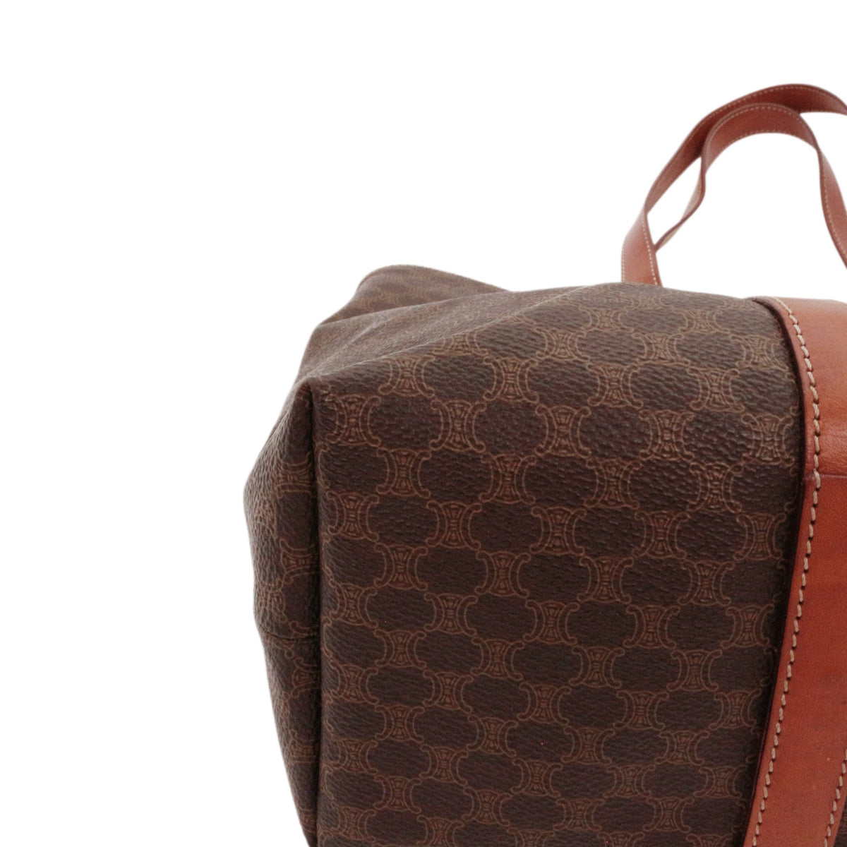 CELINE Brown Macadam Canvas Horizontal Cabas Tote Bag [Used]