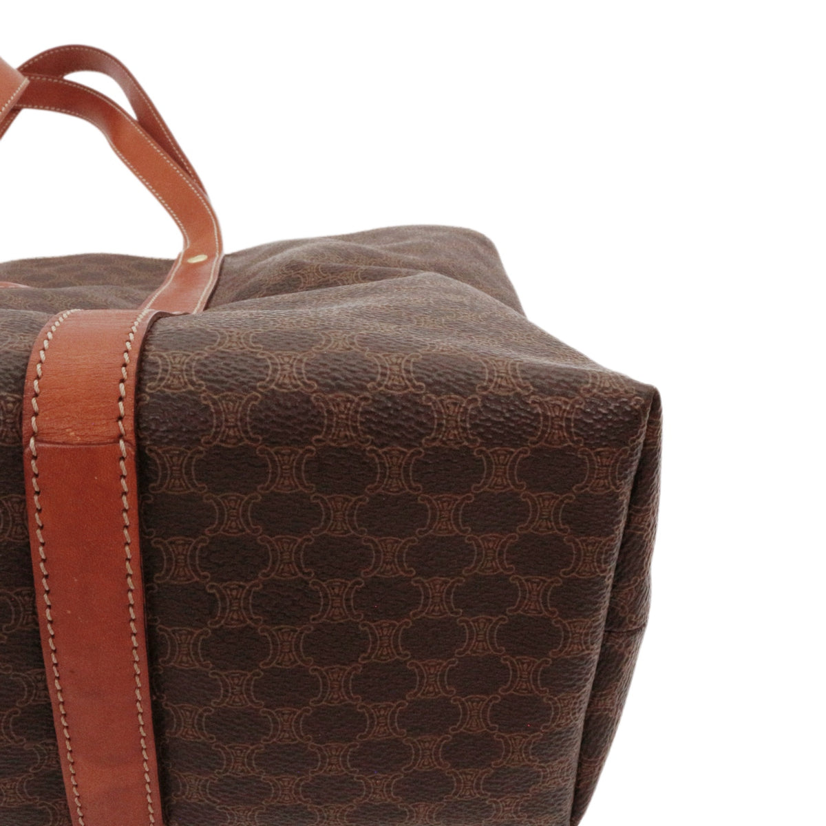 CELINE Brown Macadam Canvas Horizontal Cabas Tote Bag [Used]