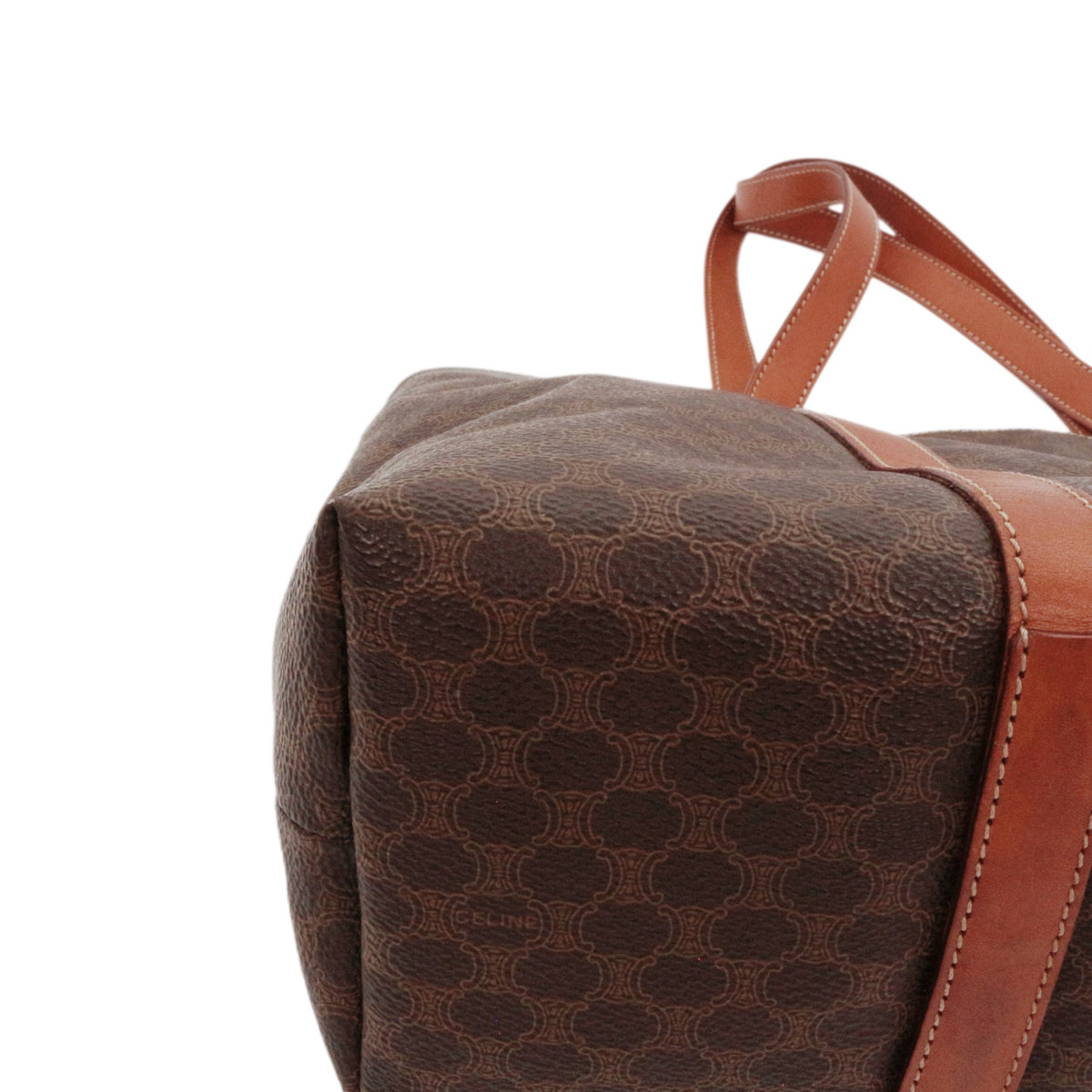 CELINE Brown Macadam Canvas Horizontal Cabas Tote Bag [Used]