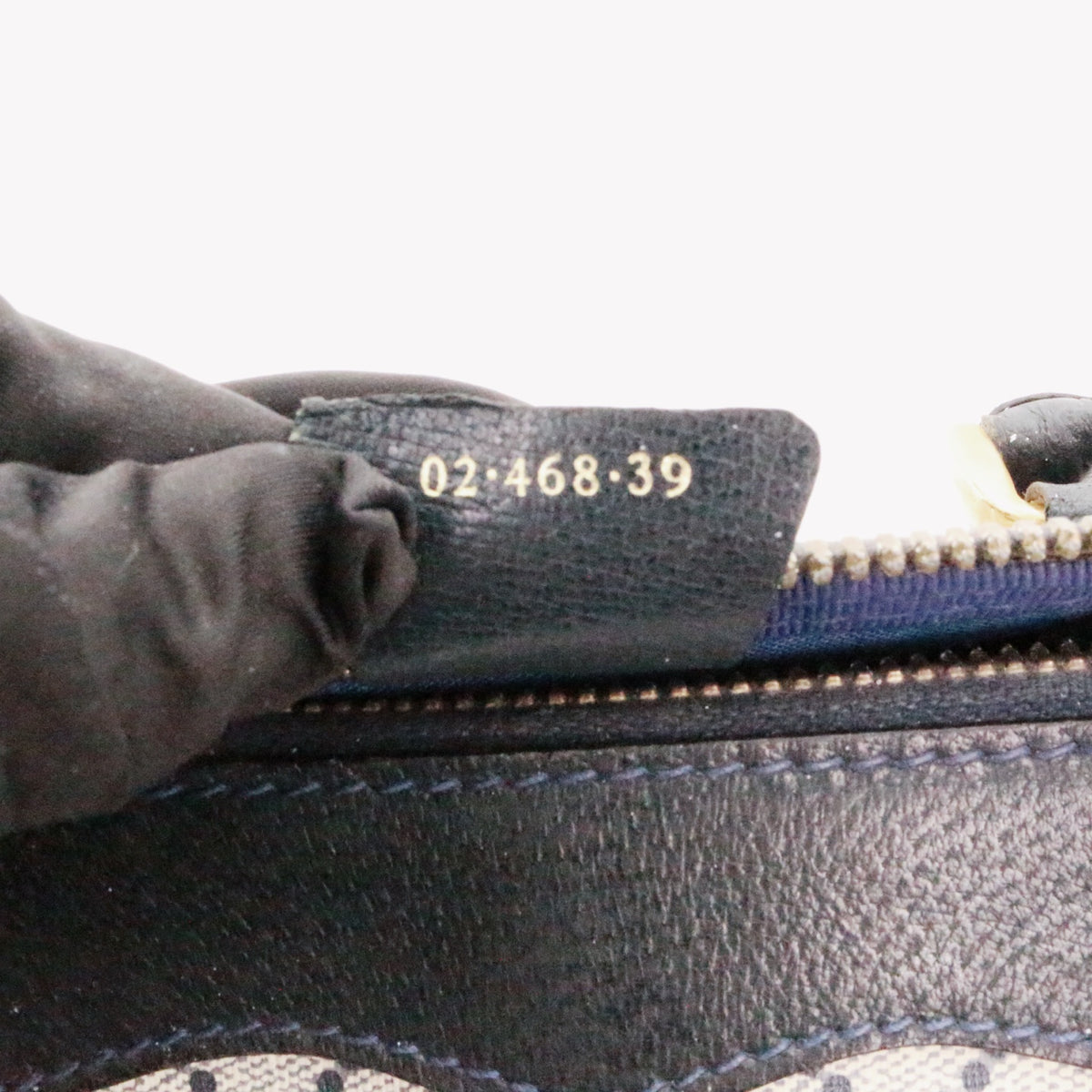GUCCI Beige & Dark Blue GG Canvas Boston Tote Bag [Used]
