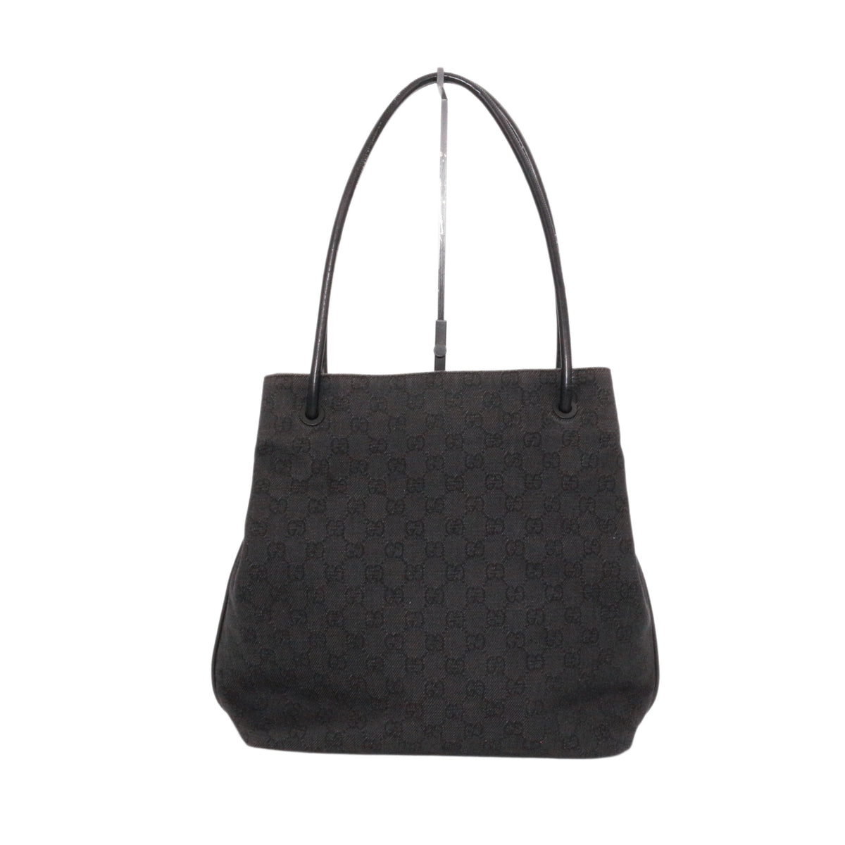 GUCCI Black & Grey GG Denim Leather Tote Bag [Used]