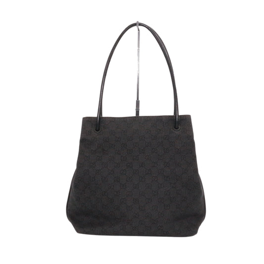 GUCCI Black & Grey GG Denim Leather Tote Bag [Used]