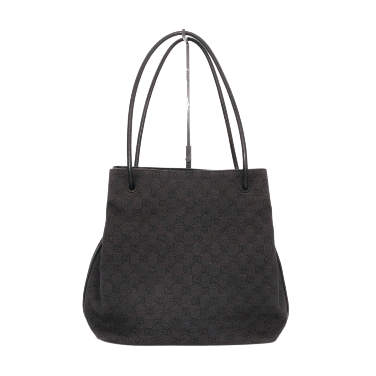 GUCCI Black & Grey GG Denim Leather Tote Bag [Used]