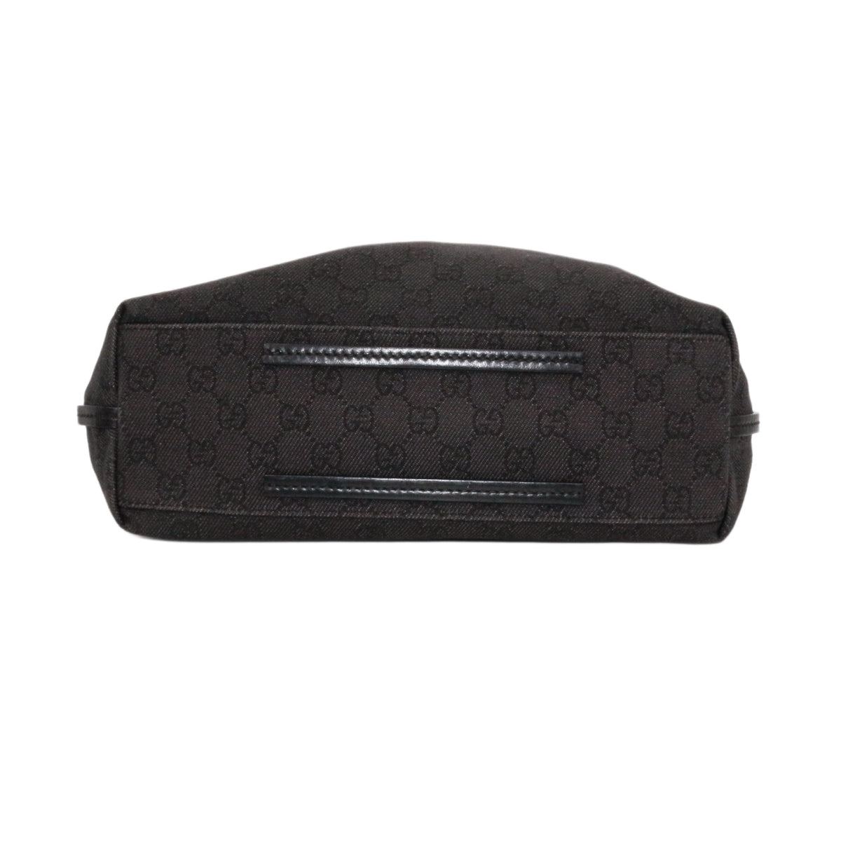 GUCCI Black & Grey GG Denim Leather Tote Bag [Used]