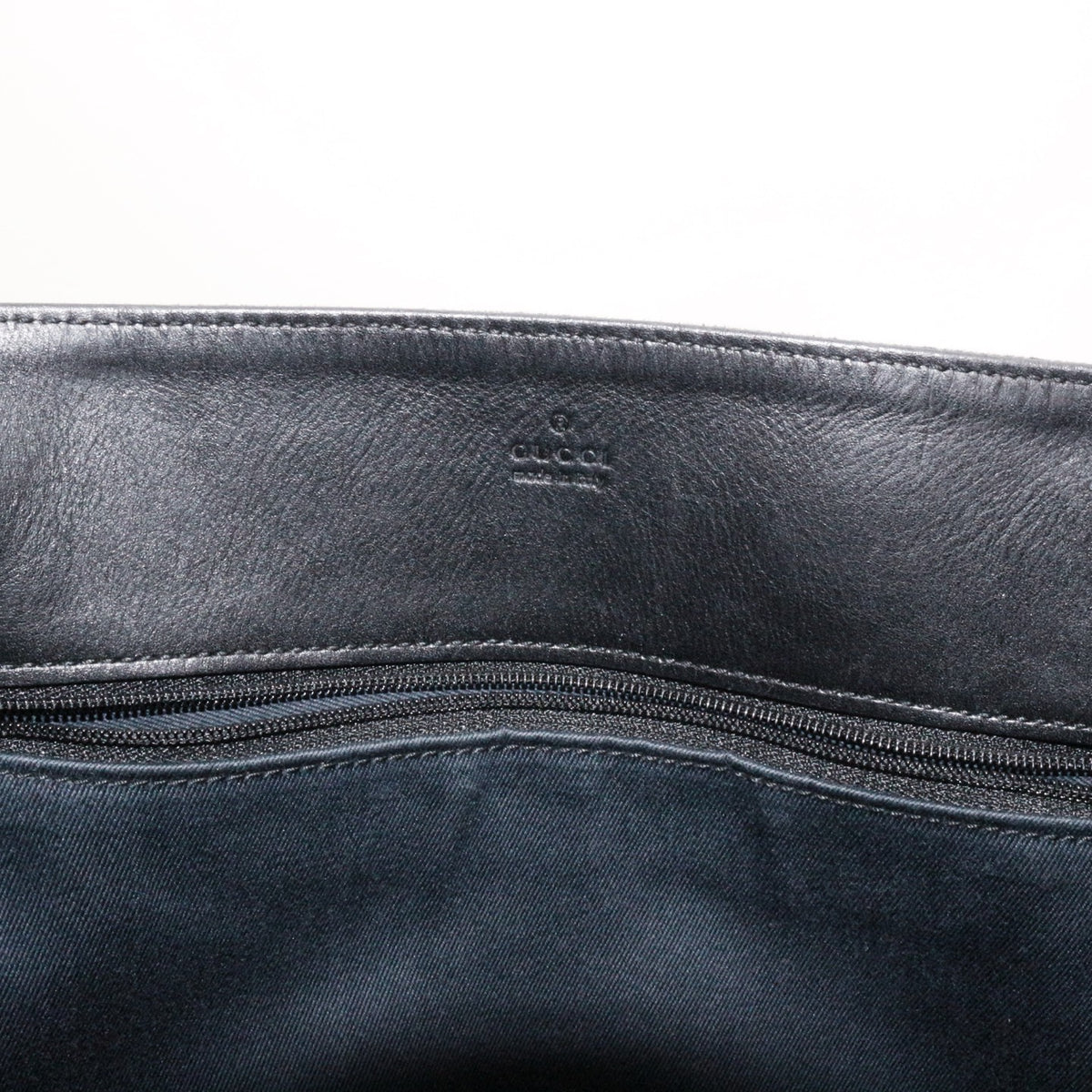 GUCCI Black & Grey GG Denim Leather Tote Bag [Used]