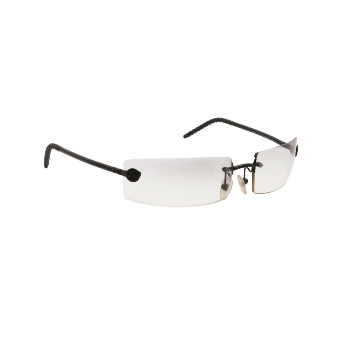 CHANEL Grey Gradient Rimless Rectangle Sunglasses [Used]