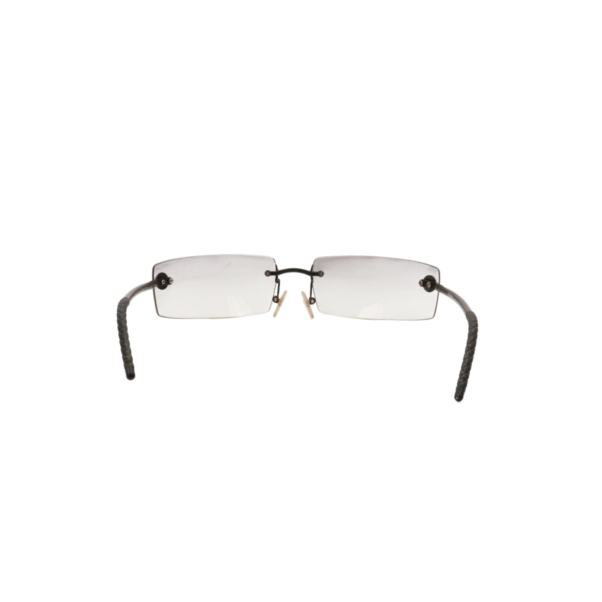CHANEL Grey Gradient Rimless Rectangle Sunglasses [Used]
