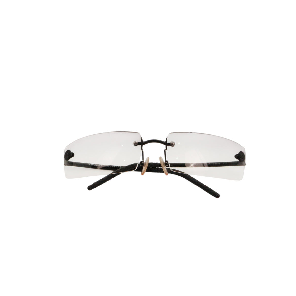 CHANEL Grey Gradient Rimless Rectangle Sunglasses [Used]