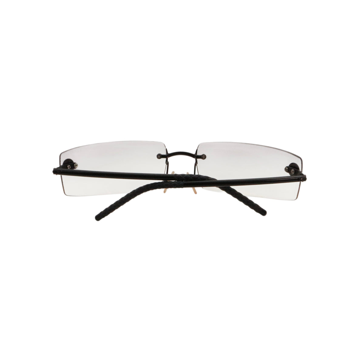 CHANEL Grey Gradient Rimless Rectangle Sunglasses [Used]