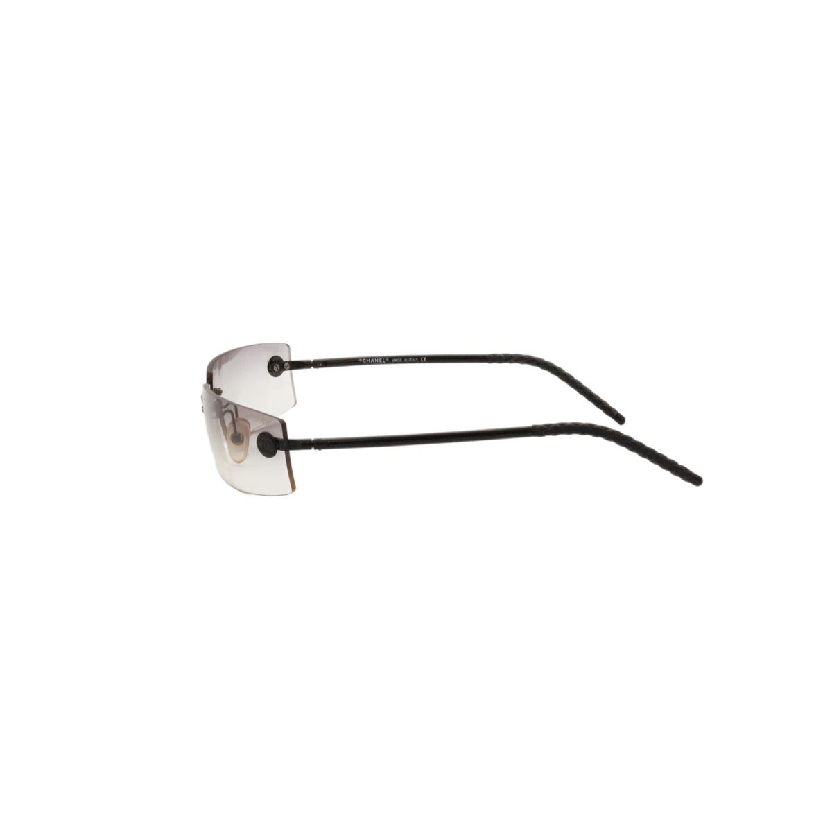 CHANEL Grey Gradient Rimless Rectangle Sunglasses [Used]