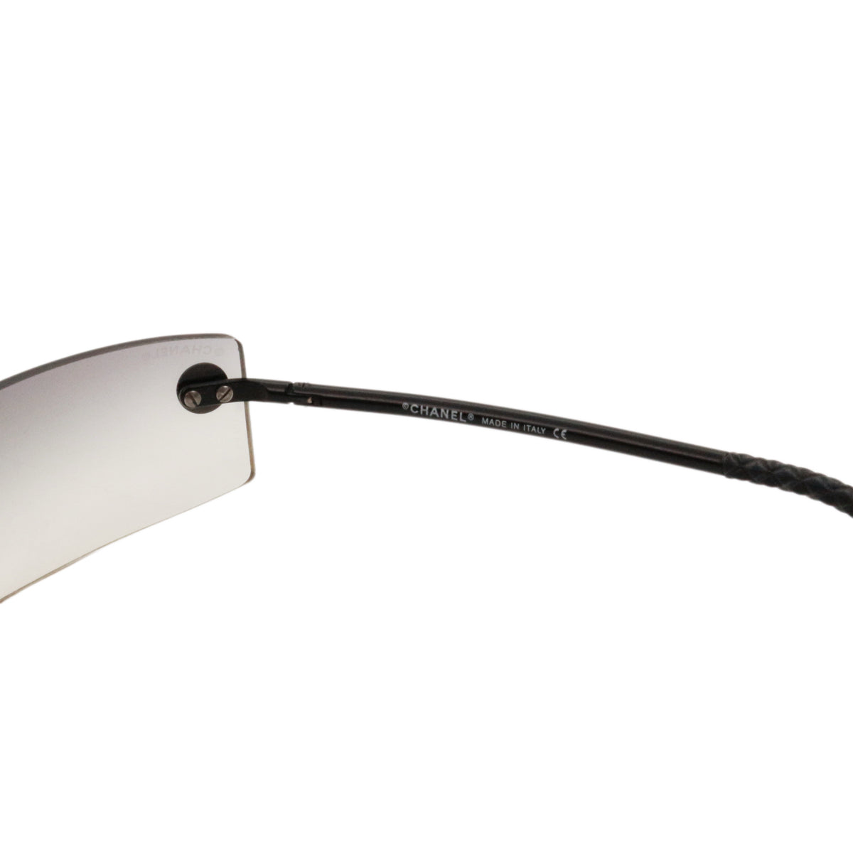CHANEL Grey Gradient Rimless Rectangle Sunglasses [Used]