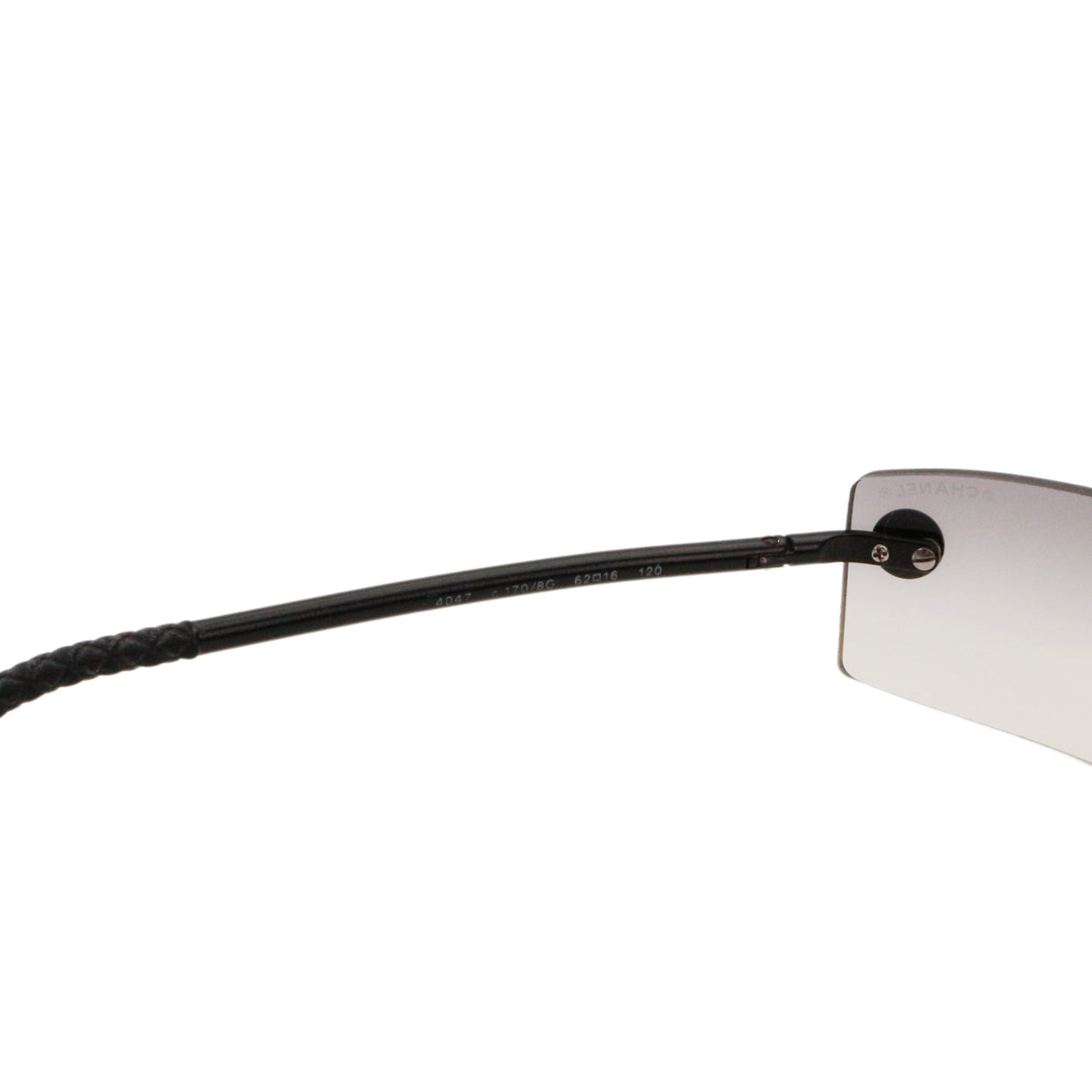 CHANEL Grey Gradient Rimless Rectangle Sunglasses [Used]