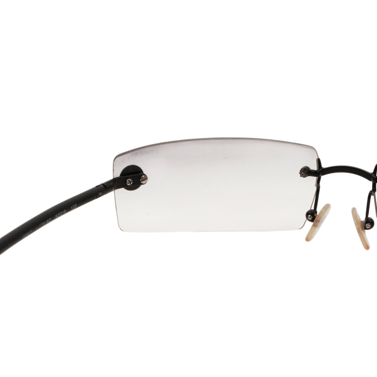CHANEL Grey Gradient Rimless Rectangle Sunglasses [Used]