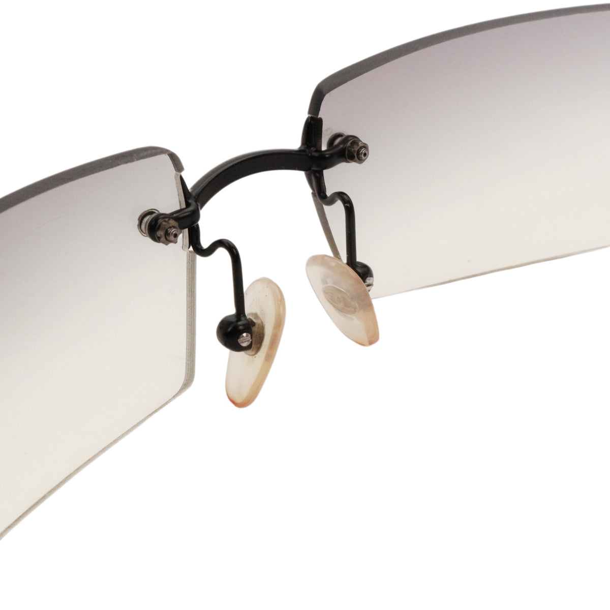 CHANEL Grey Gradient Rimless Rectangle Sunglasses [Used]