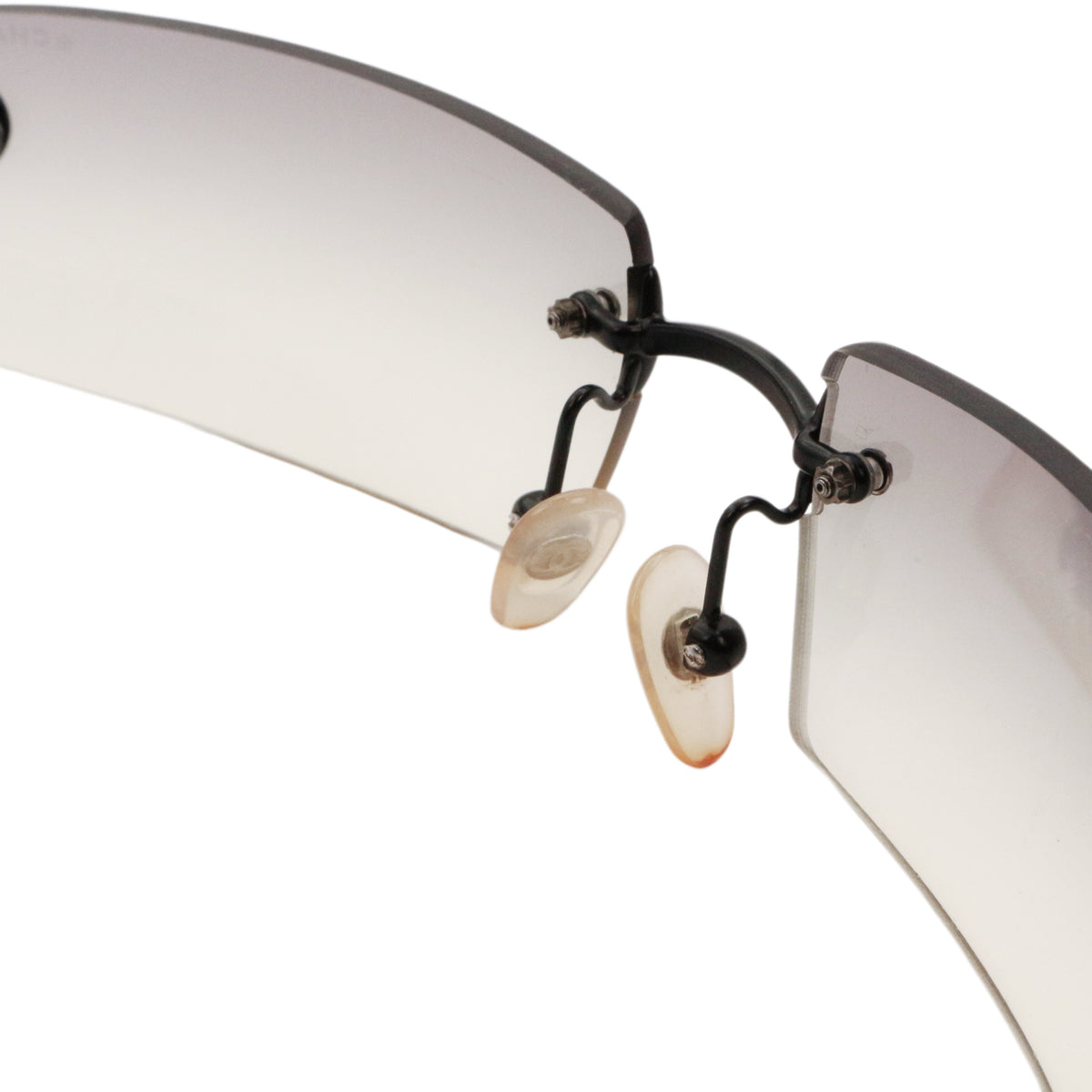 CHANEL Grey Gradient Rimless Rectangle Sunglasses [Used]