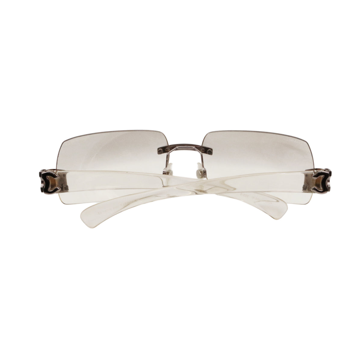 CHANEL 4037 Grey Gradient Rimless Shield Sunglasses [Used]