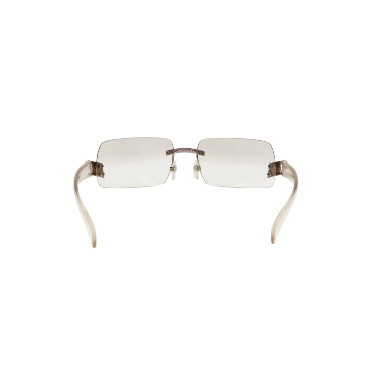 CHANEL 4037 Grey Gradient Rimless Shield Sunglasses [Used]