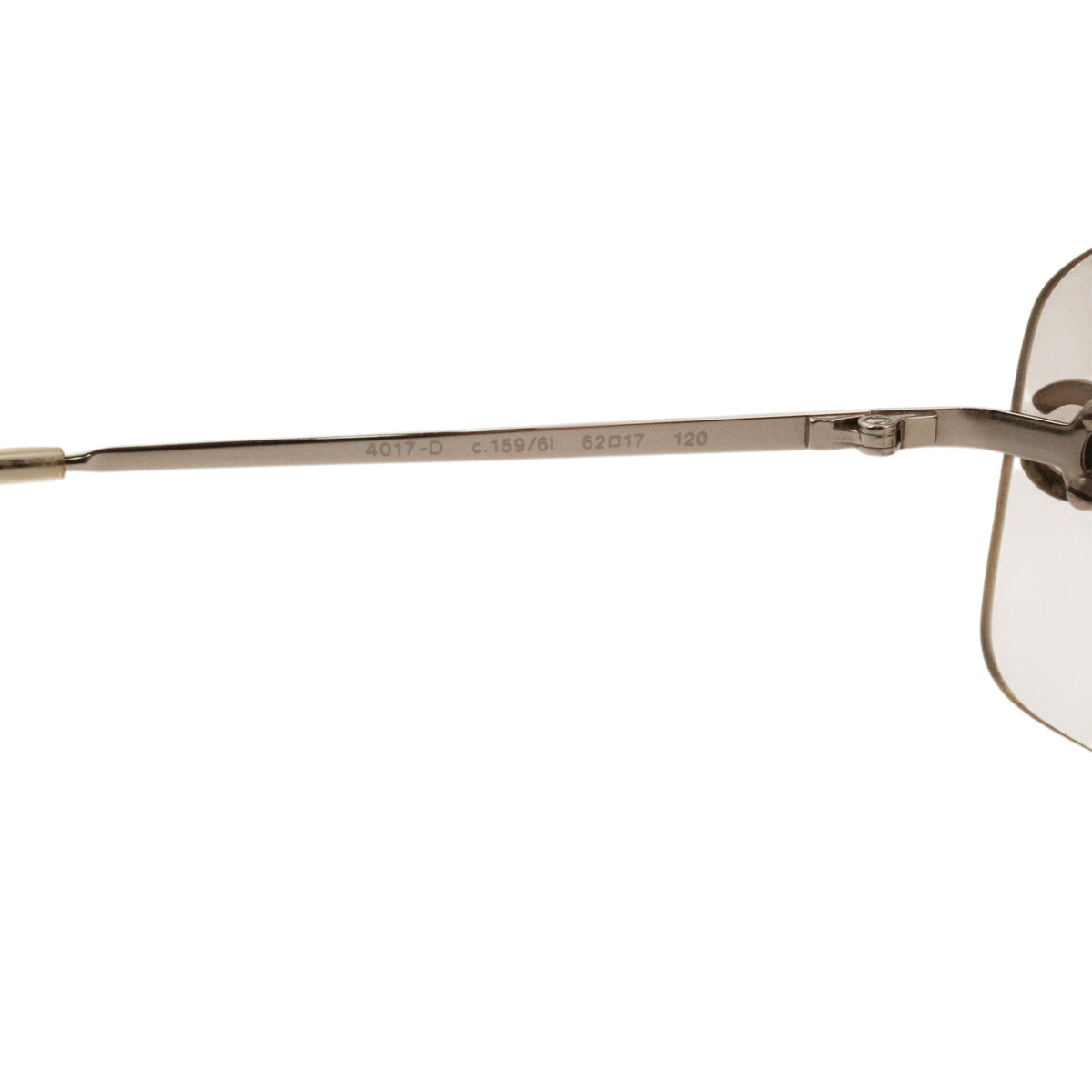 CHANEL 4017-D Y2K Grey Gradient Rhinestone CC Rimless Sunglasses [Used]