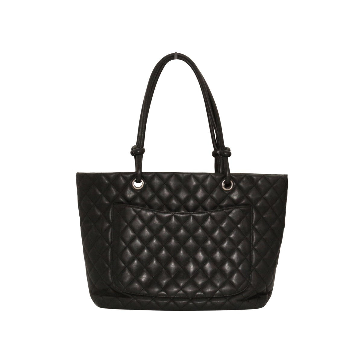 CHANEL Black Quilted Calfskin Large Cambon Ligne Tote Bag [Used]