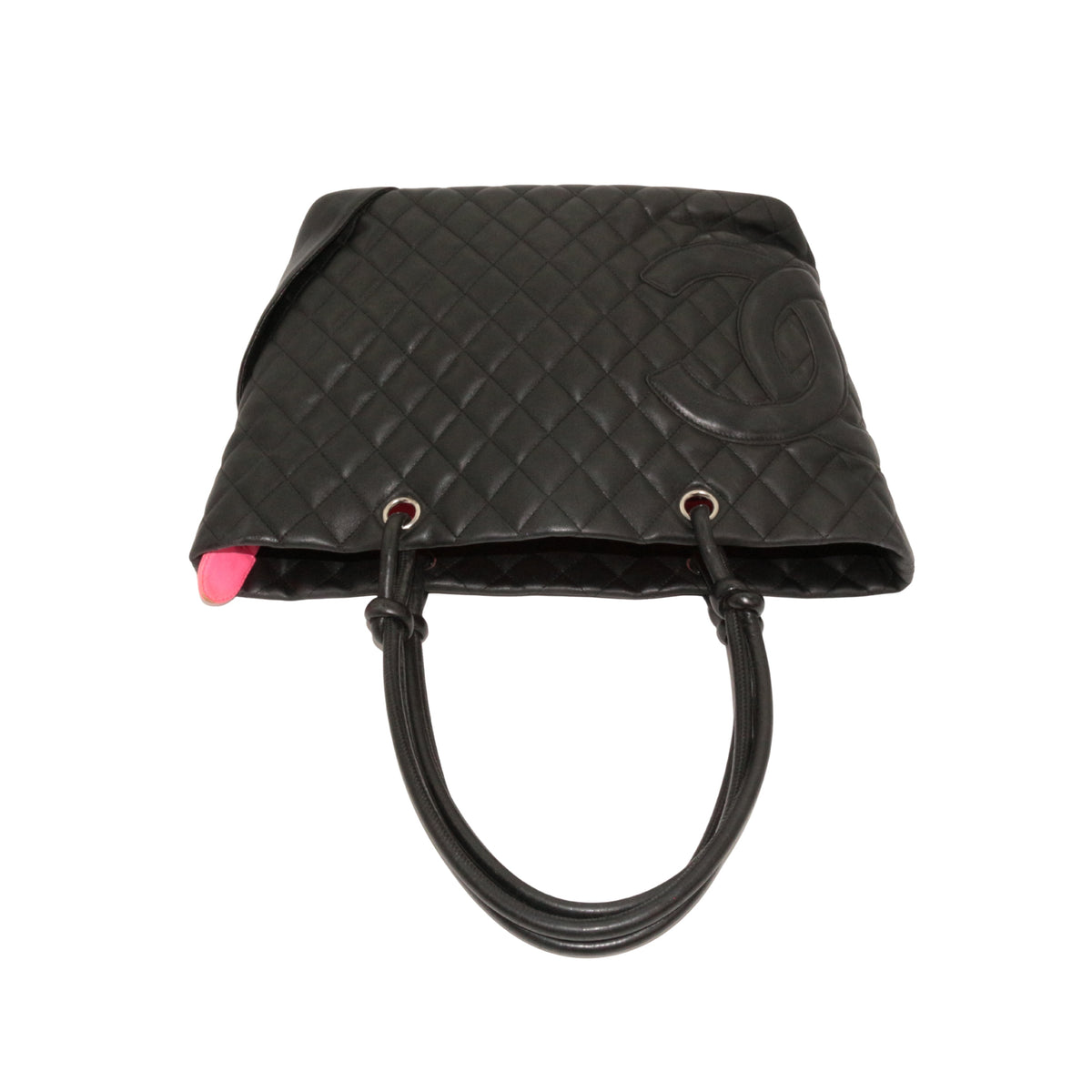 CHANEL Black Quilted Calfskin Large Cambon Ligne Tote Bag [Used]