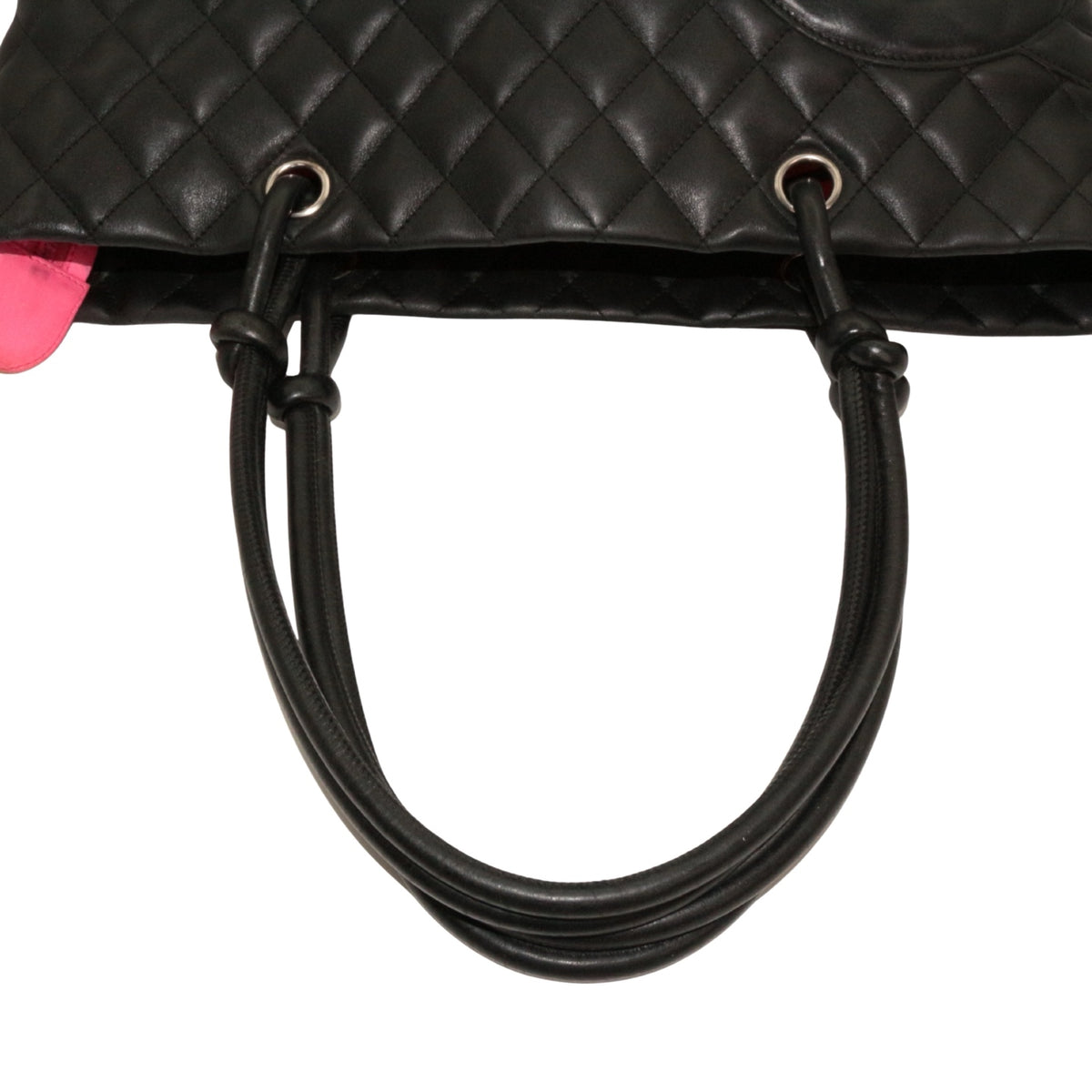 CHANEL Black Quilted Calfskin Large Cambon Ligne Tote Bag [Used]