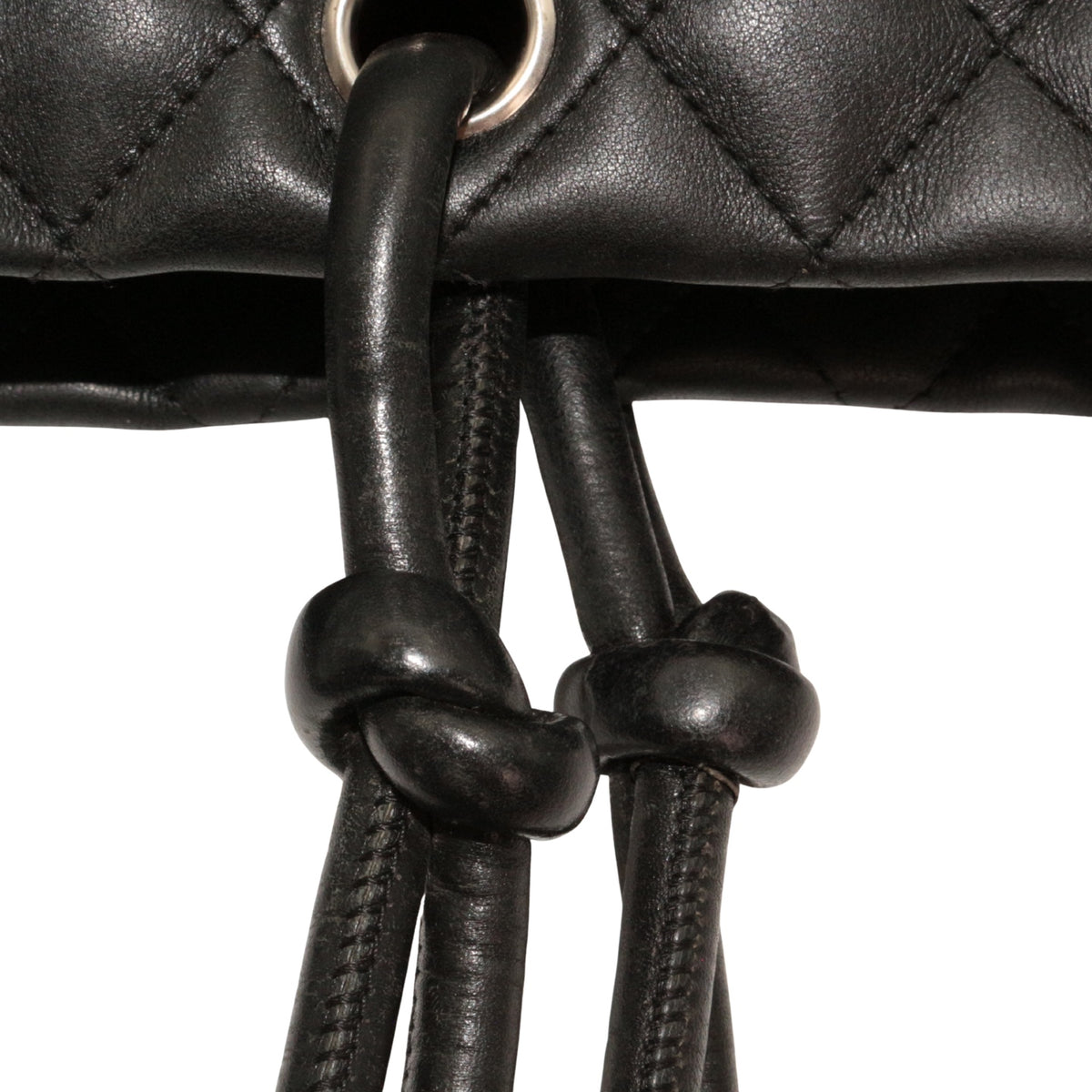 CHANEL Black Quilted Calfskin Large Cambon Ligne Tote Bag [Used]
