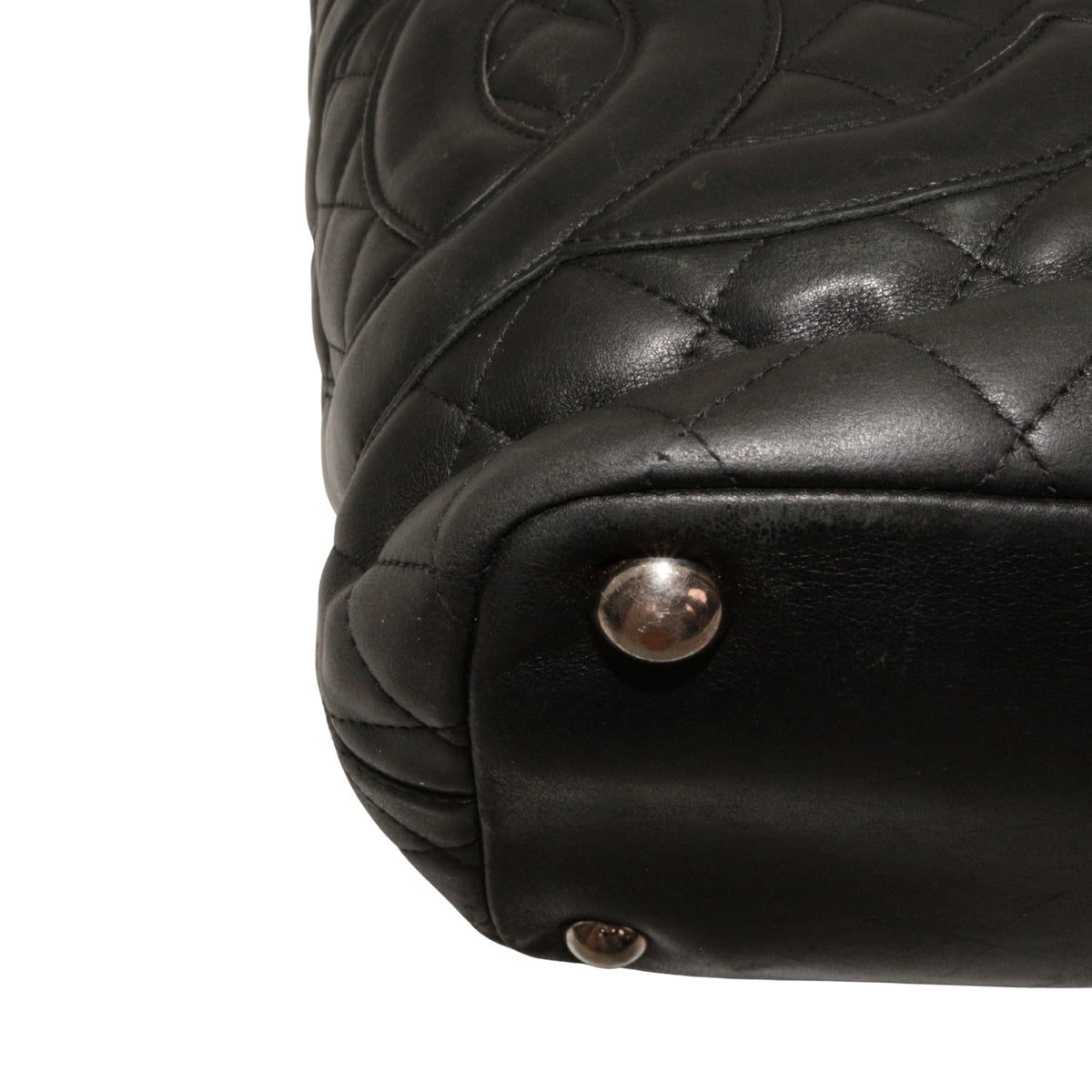 CHANEL Black Quilted Calfskin Large Cambon Ligne Tote Bag [Used]