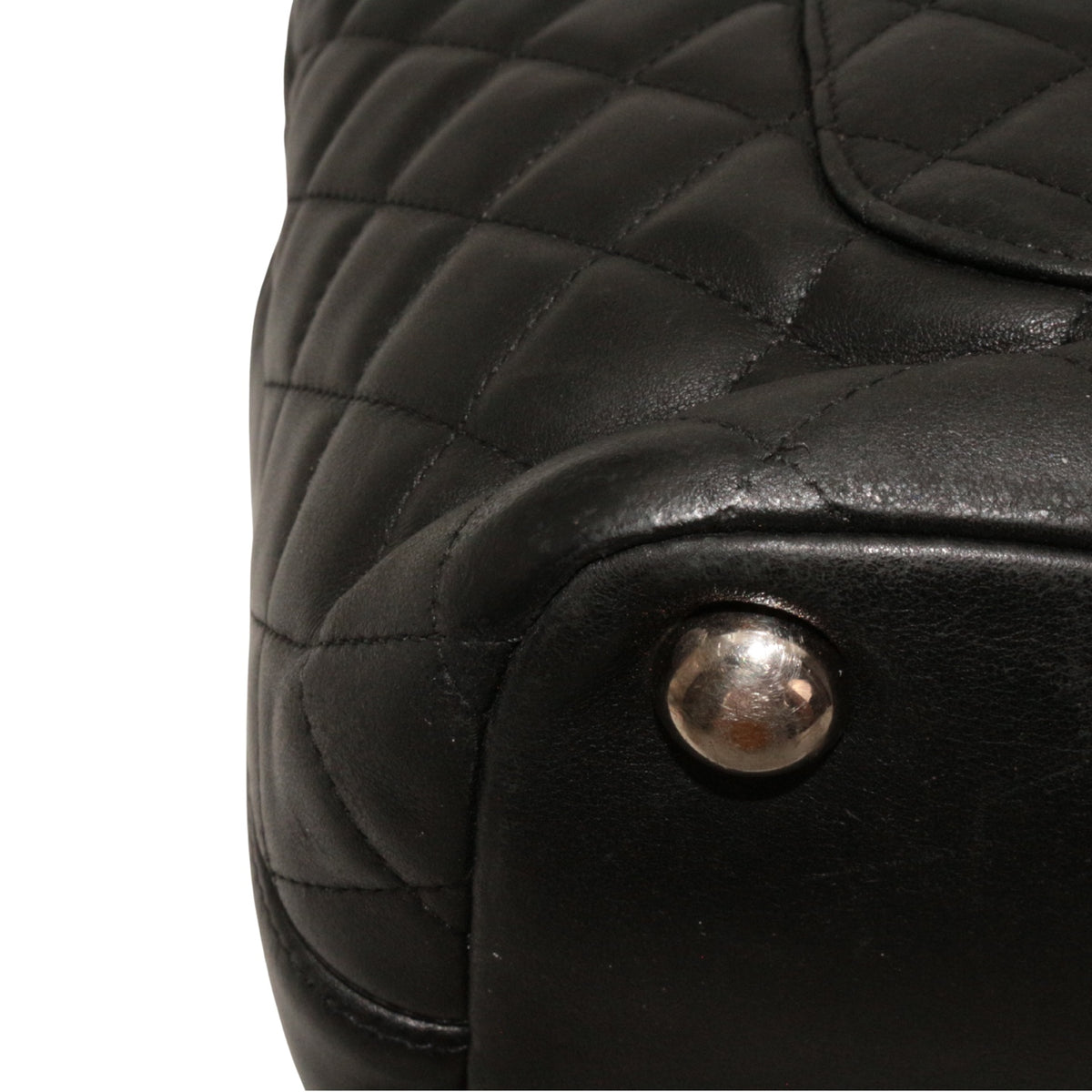 CHANEL Black Quilted Calfskin Large Cambon Ligne Tote Bag [Used]