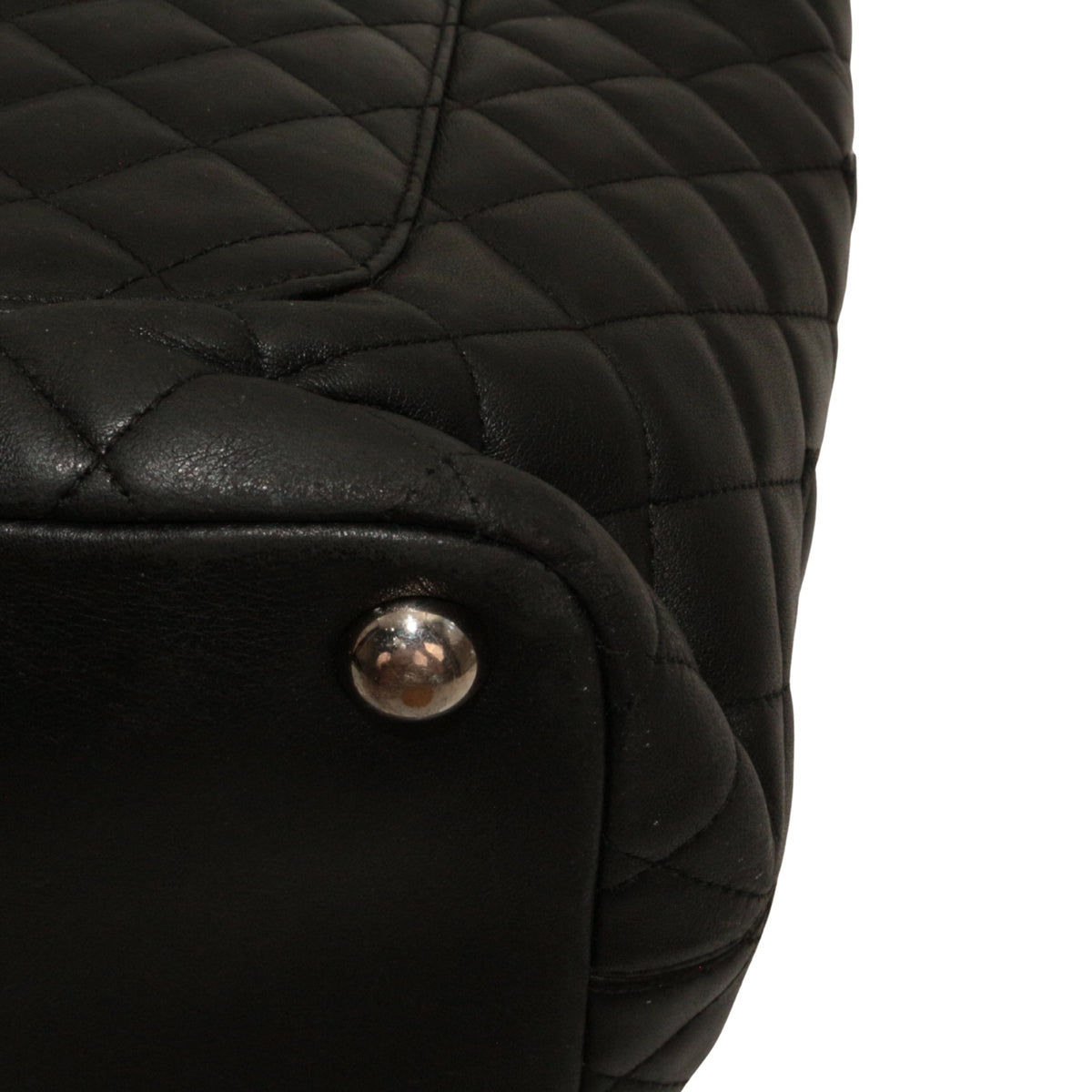 CHANEL Black Quilted Calfskin Large Cambon Ligne Tote Bag [Used]