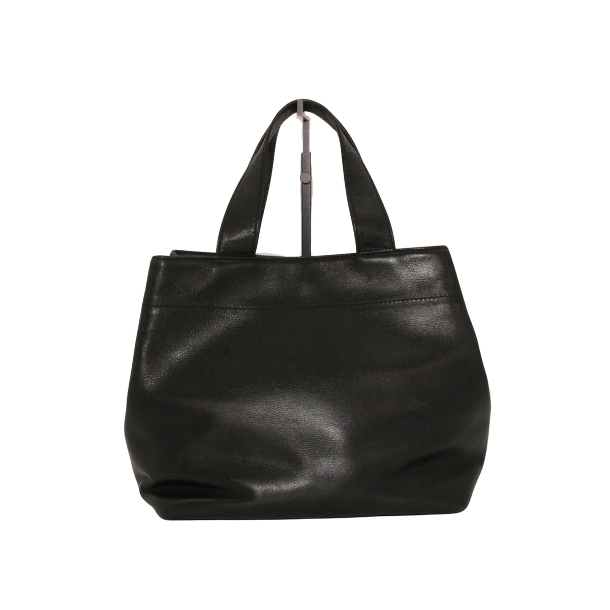 CHANEL Black Lambskin CC Turnlock Tote Bag [Used]