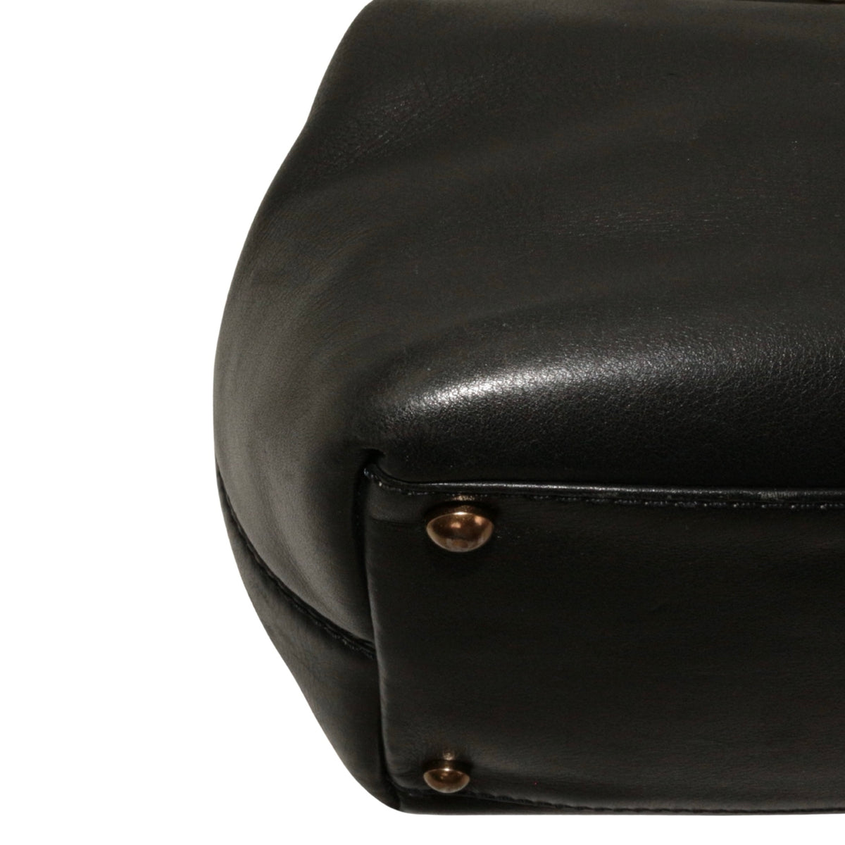 CHANEL Black Lambskin CC Turnlock Tote Bag [Used]