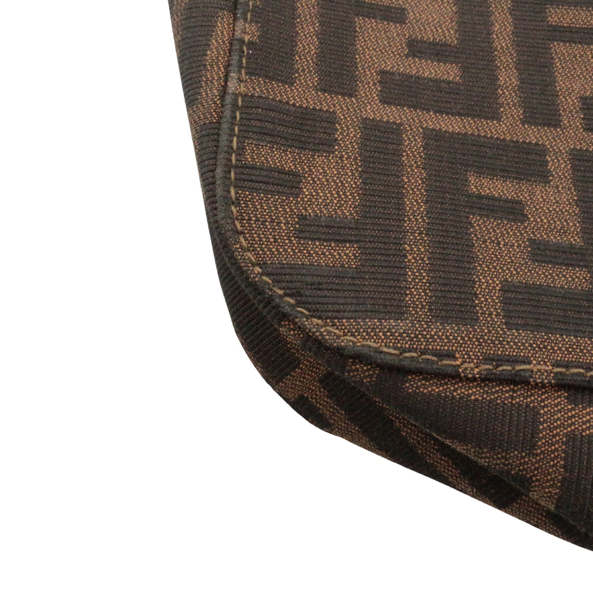 FENDI Vintage Brown Zucca Canvas Shoulder Tote Bag [Used]