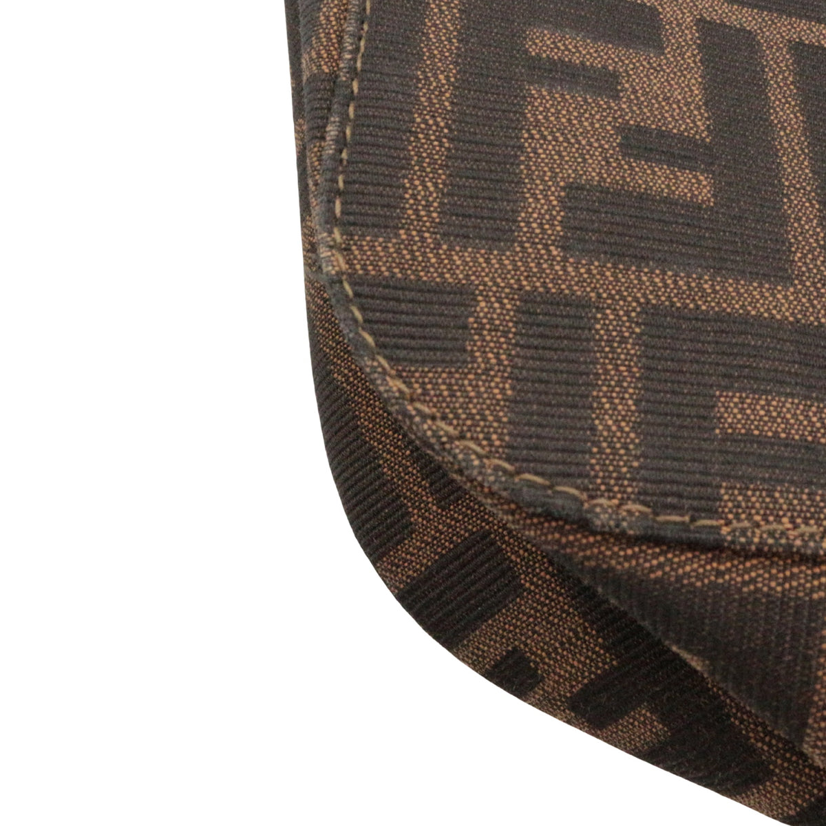 FENDI Vintage Brown Zucca Canvas Shoulder Tote Bag [Used]
