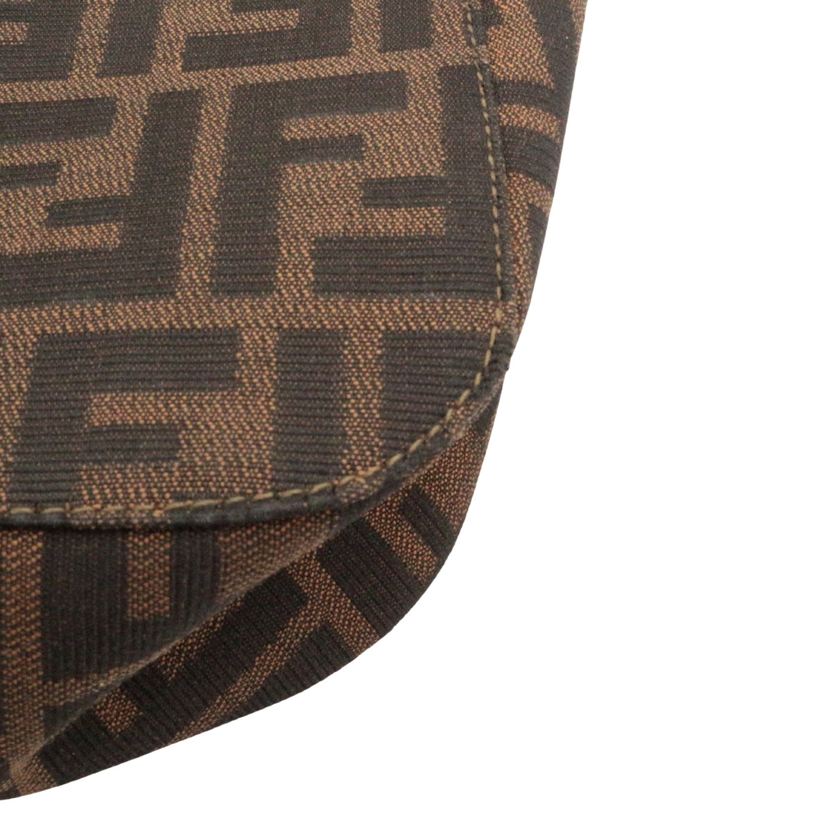 FENDI Vintage Brown Zucca Canvas Shoulder Tote Bag [Used]