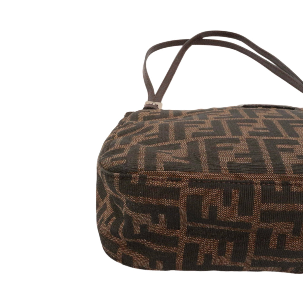 FENDI Vintage Brown Zucca Canvas FF Buckle Shoulder Bag [Used]
