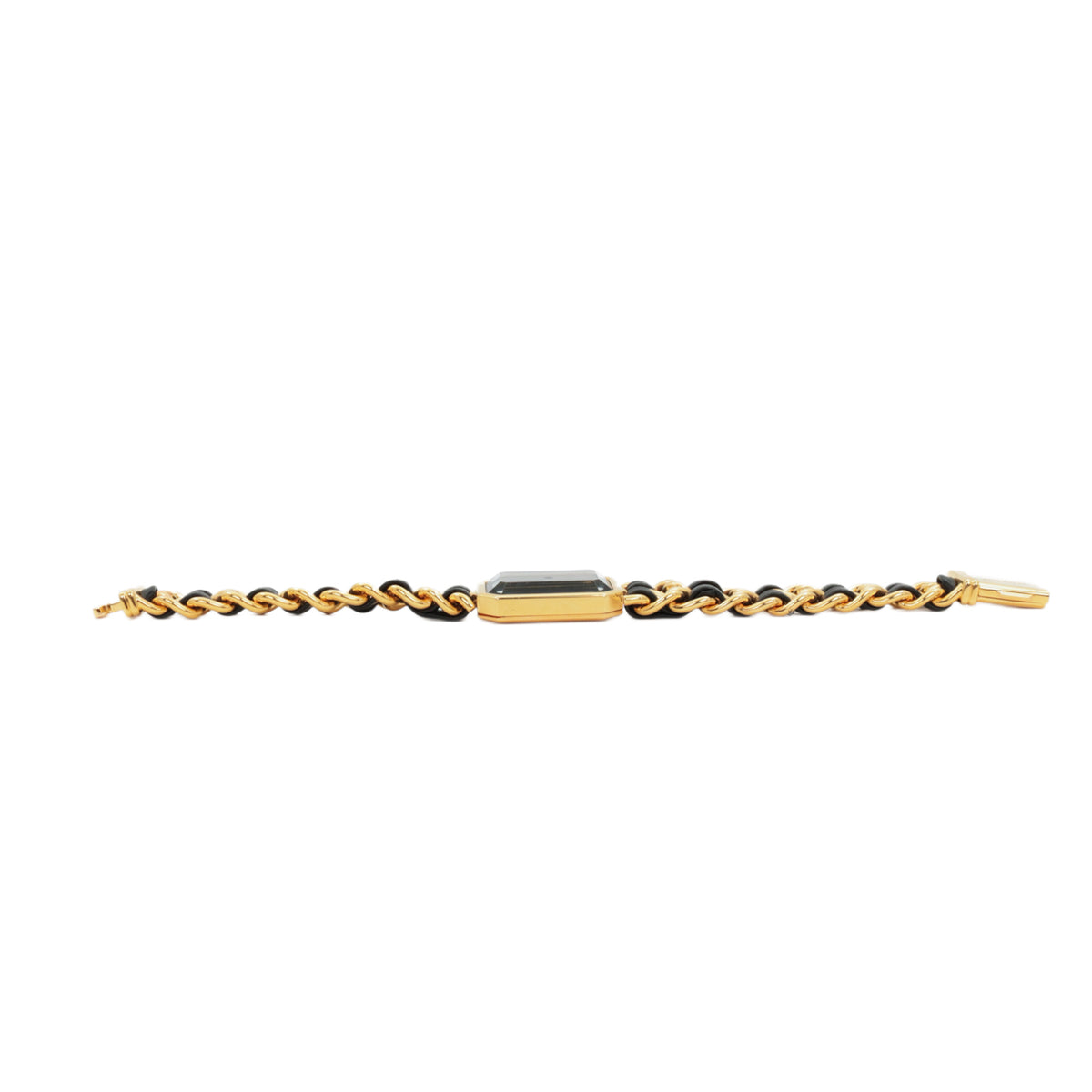 CHANEL Vintage Black & Gold Chain Leather Première Watch [Used]