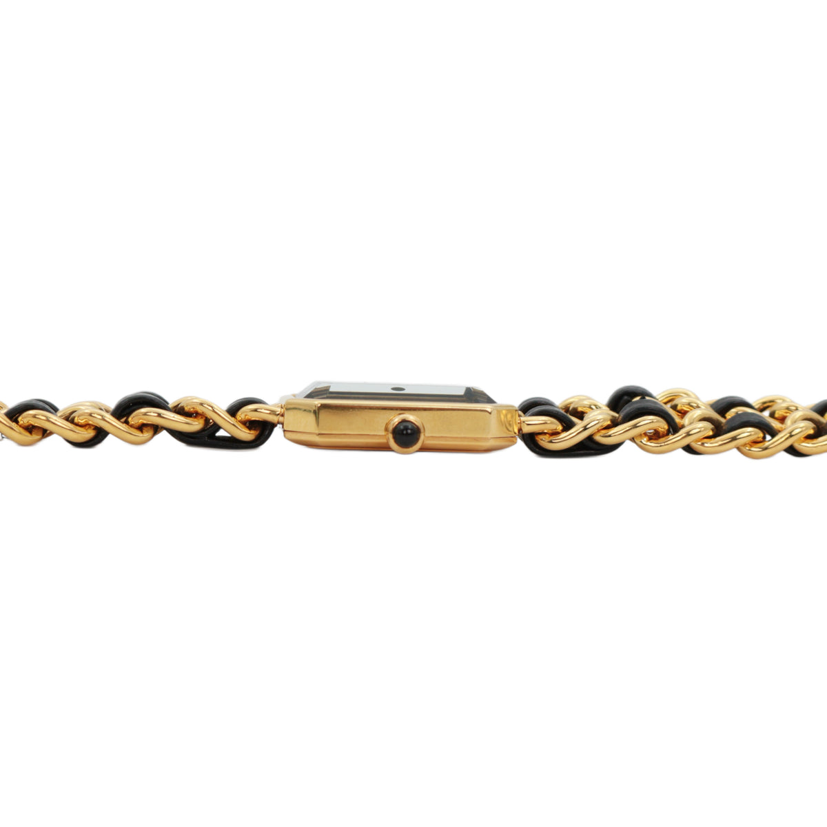 CHANEL Vintage Black & Gold Chain Leather Première Watch [Used]
