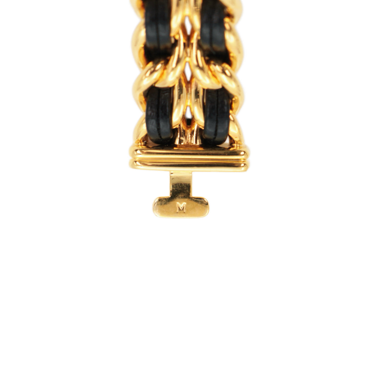 CHANEL Vintage Black & Gold Chain Leather Première Watch [Used]