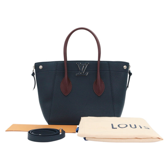 LOUIS VUITTON Navy & Bordeaux Taurillon Leather Freedom Bag M54842 [Used]