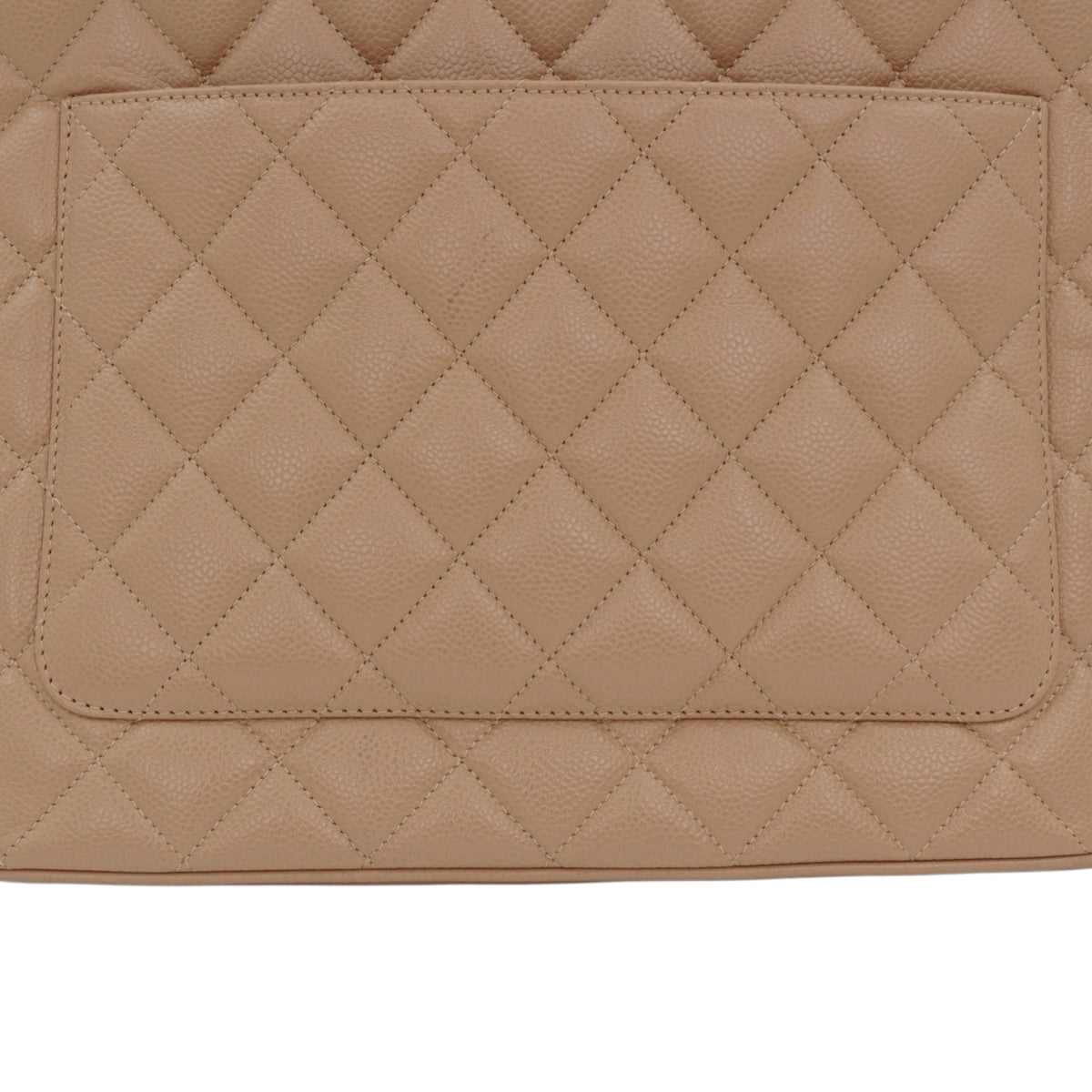 CHANEL Beige Caviar Medallion Tote Bag [Used]