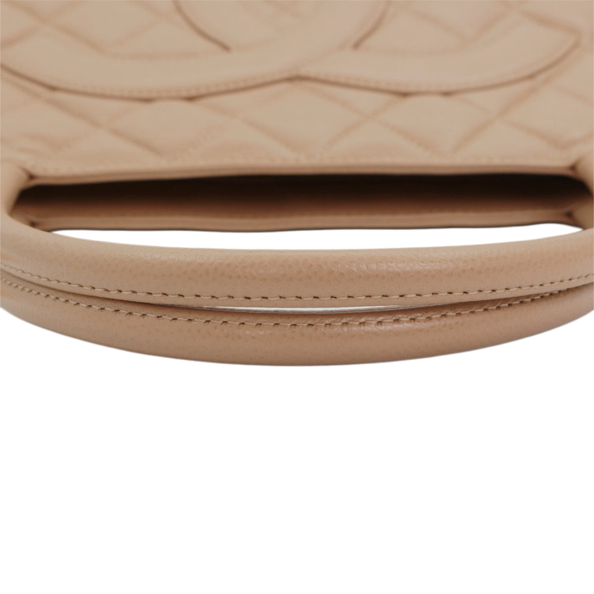 CHANEL Beige Caviar Medallion Tote Bag [Used]